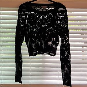 Rubbish burnout crop sweater